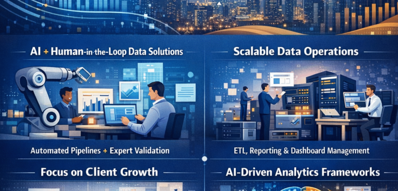 Transforming Analytics & BI-Driven Enterprise Workflows with AI + Skilled Human Intelligence