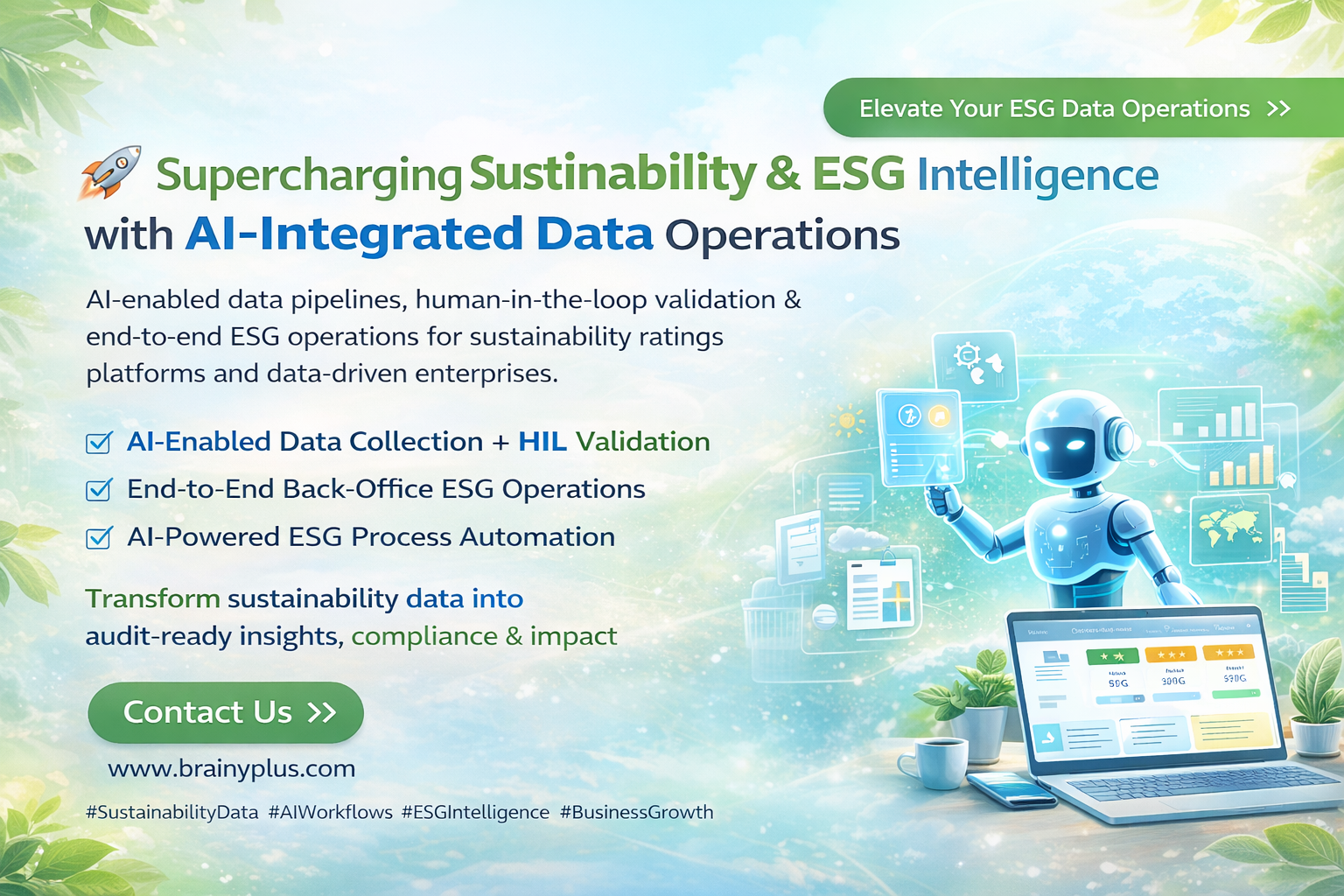 Supercharging Sustainability & ESG Intelligence with AI-Integrated Data Operations
