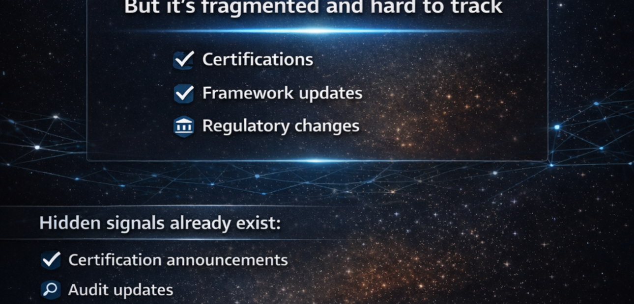 A New Data Opportunity for Global Data Platforms: “Enterprise Compliance & Certification Signals”